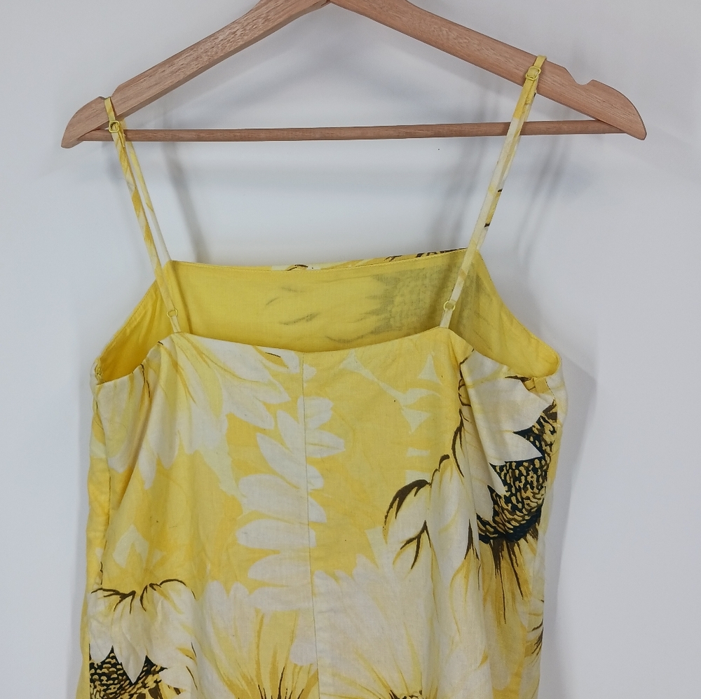 H&M Linen Blend Sunflower Print Dress - Picture 3 of 6